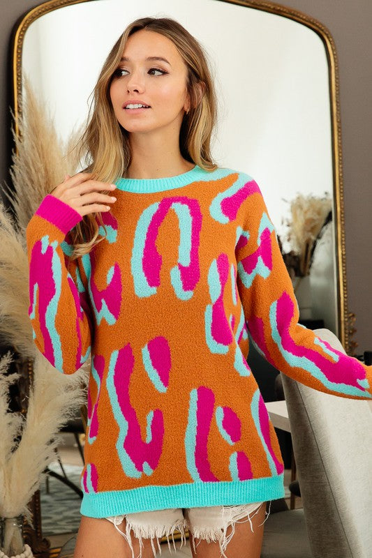 Multicolor Leopard Sweater