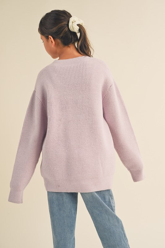 Girls Ribbed Sweater