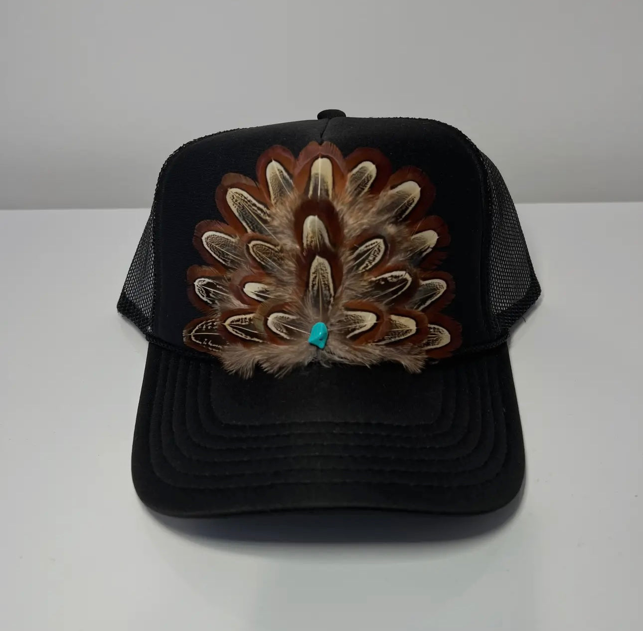 Women’s Feather Trucker Hat