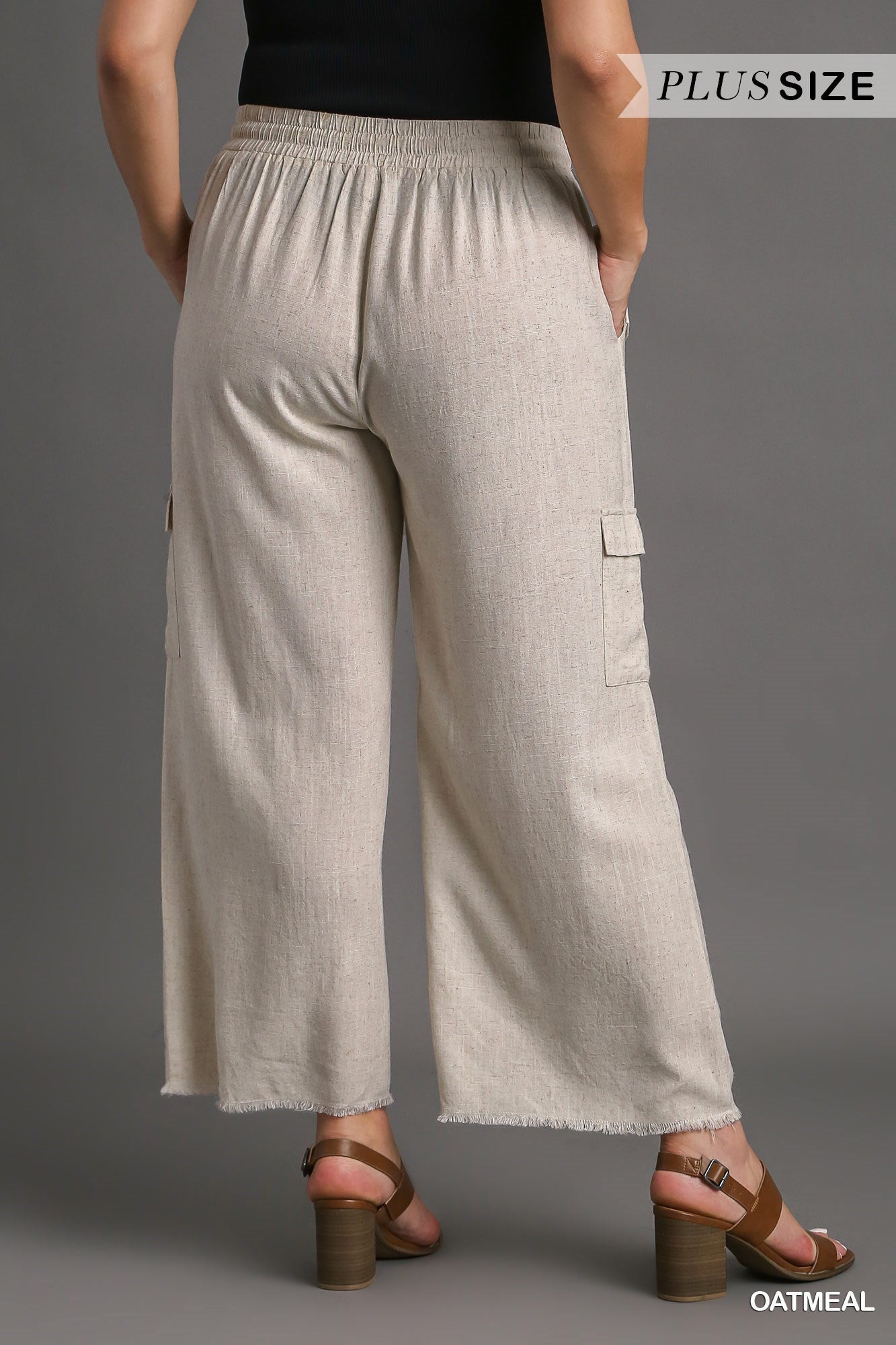 Linen Blend Cargo Pants