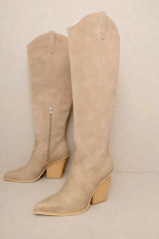 Knee High Western Style Boots