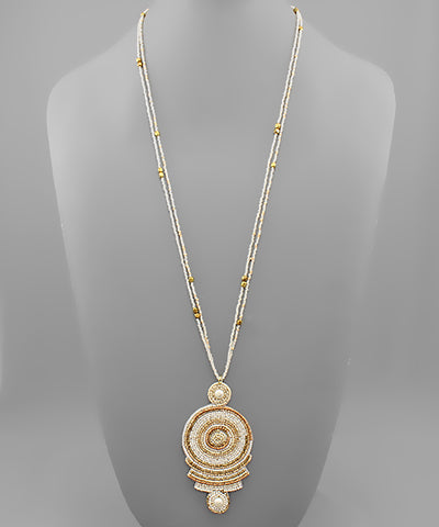 Circle Pattern Bead Necklace