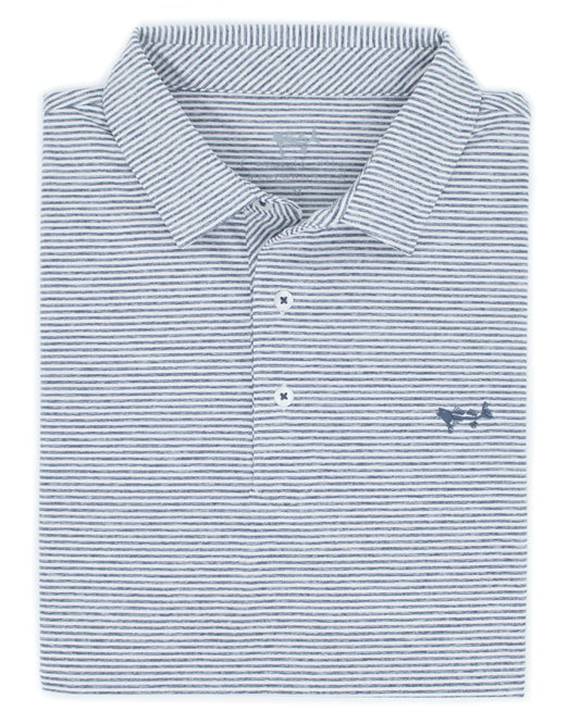 Coastal Cotton Stripe Performance Polo