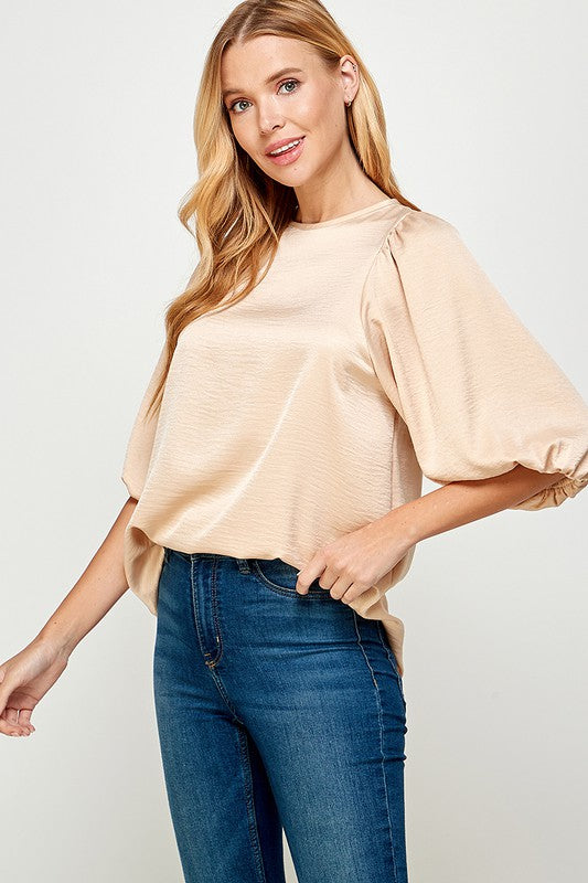 Solid Satin Top