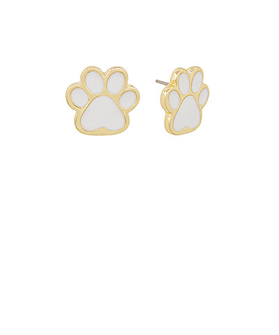 Paw Print Epoxy Studs