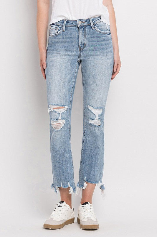 Lovervet High Rise Crop Flare Jeans