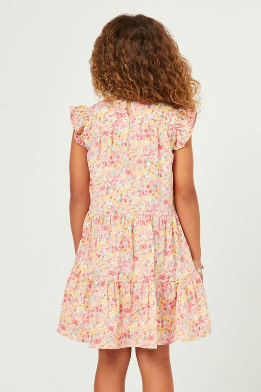 Girls Floral Print Dress