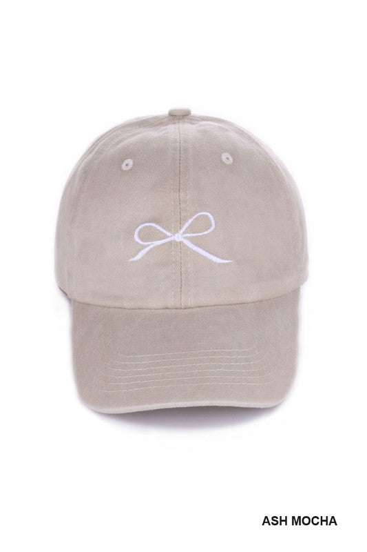 Coquette Bow Embroidered Cap