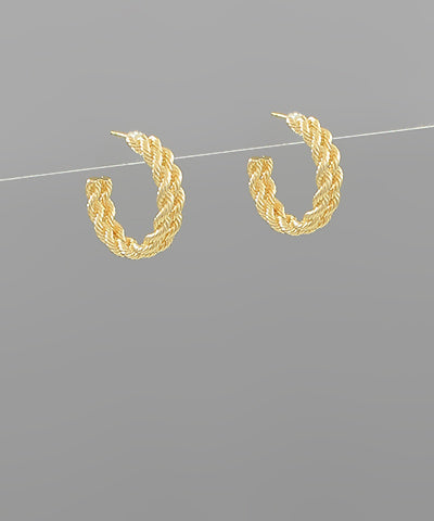 Twist Double Layered Hoops