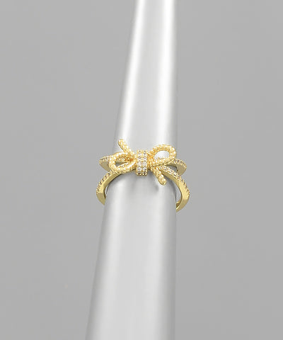 Double Layered Bow Ring