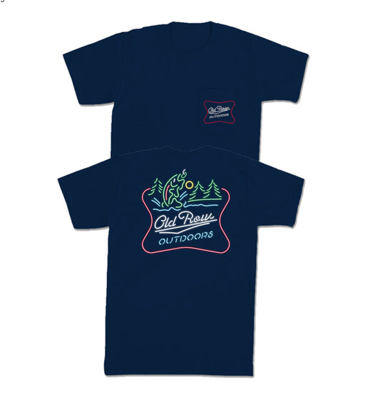 Old Row Outdoors Neon Trout Pocket Tee