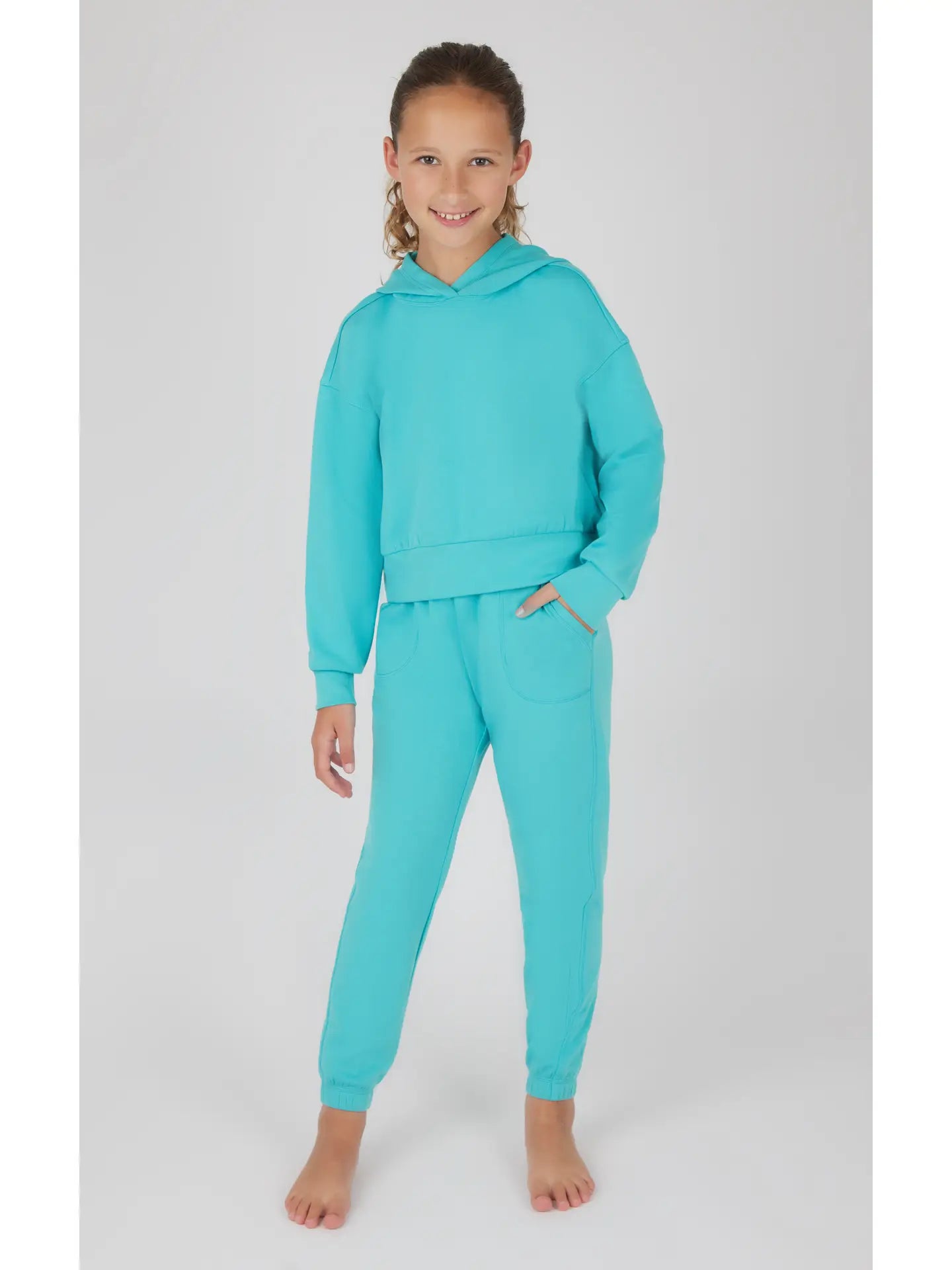 Girls Scuba Pullover Hoodie & Jogger Set