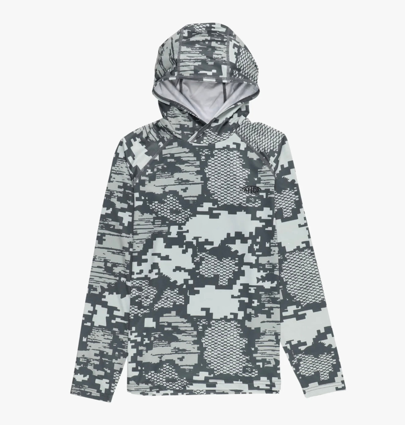 AFTCO Youth Tactical Camo Hooded LS Performance Shirt