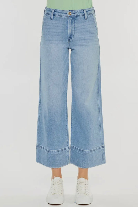 Kan Can Cropped Wide Leg Jeans