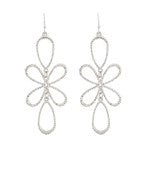 Diacut Flower Drop Earrings