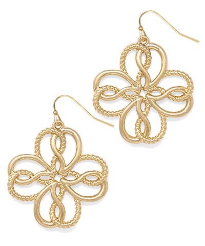 Textured Flower Filigree Earrings