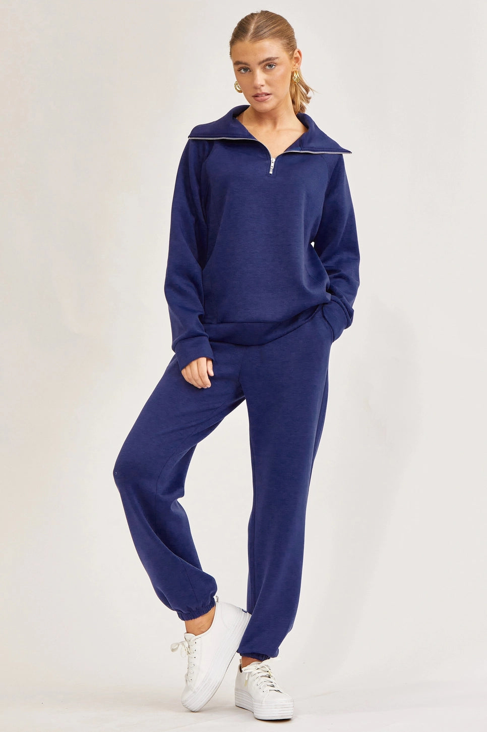 Quarter Zip Pullover + Jogger Modal Set