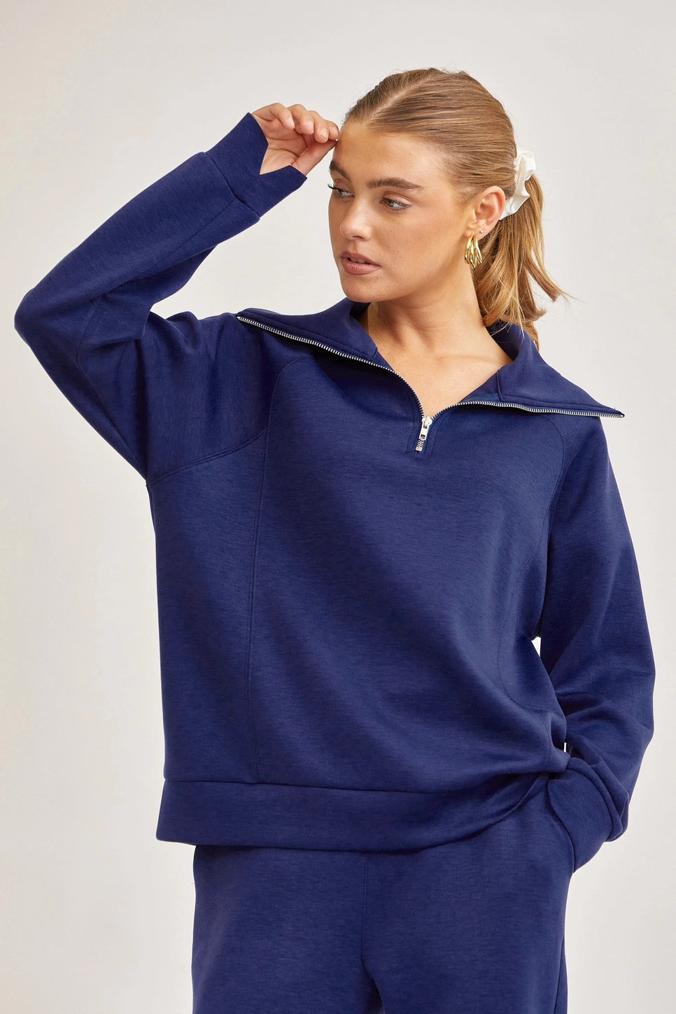 Quarter Zip Pullover + Jogger Modal Set