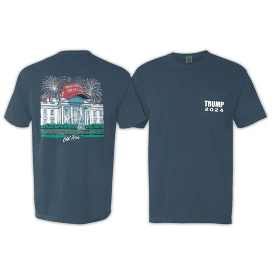 Old Row Trump White House Pocket Tee