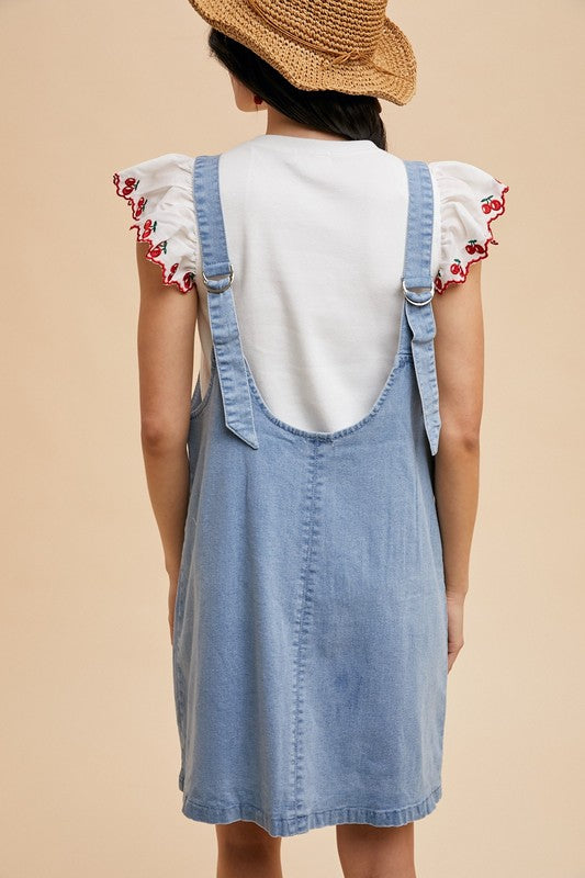 Denim Overall Mini Dress