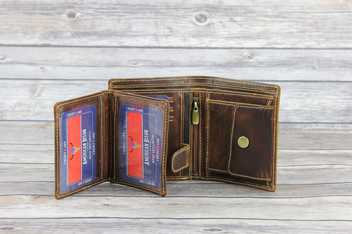 Men's Euro Hipster Leather Wallet