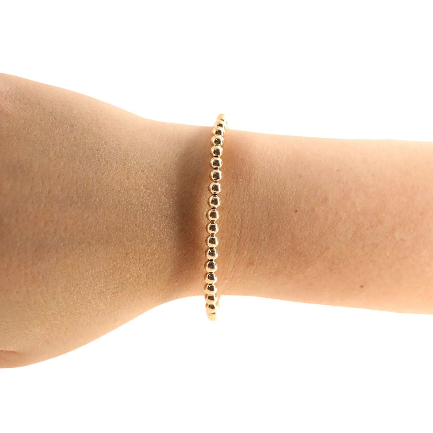 Petite 4 mm Gold Beaded Bracelet