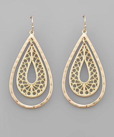 Filigree Teardrop Earrings